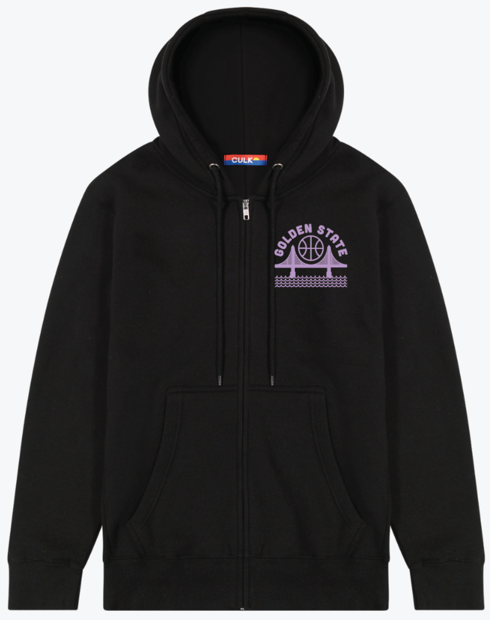 Golden State Zip-up Hoodie Black-Culk