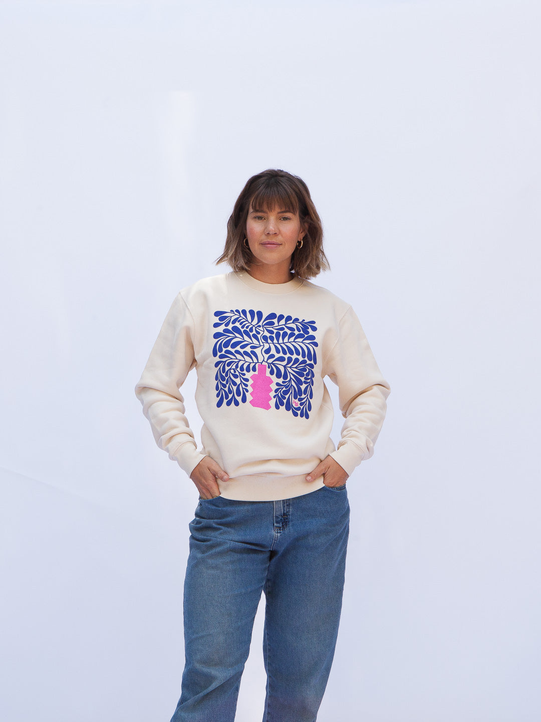 House Plant Crewneck Cream by Shapes & Colors-Culk