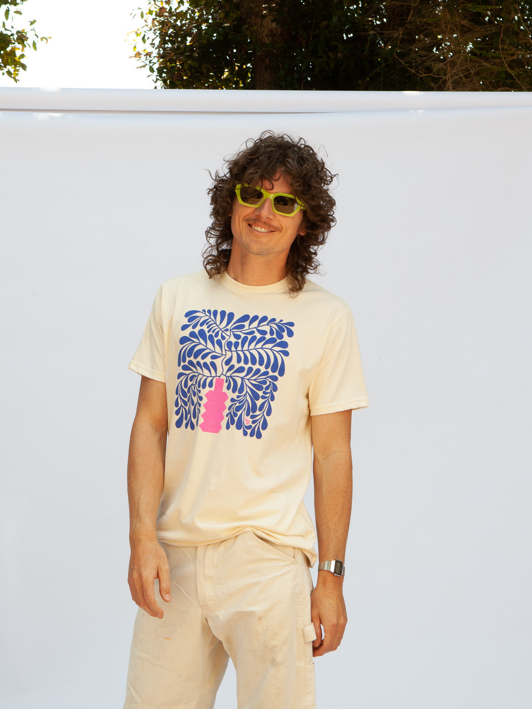 House Plant Tee Cream by Shapes & Colors-Culk