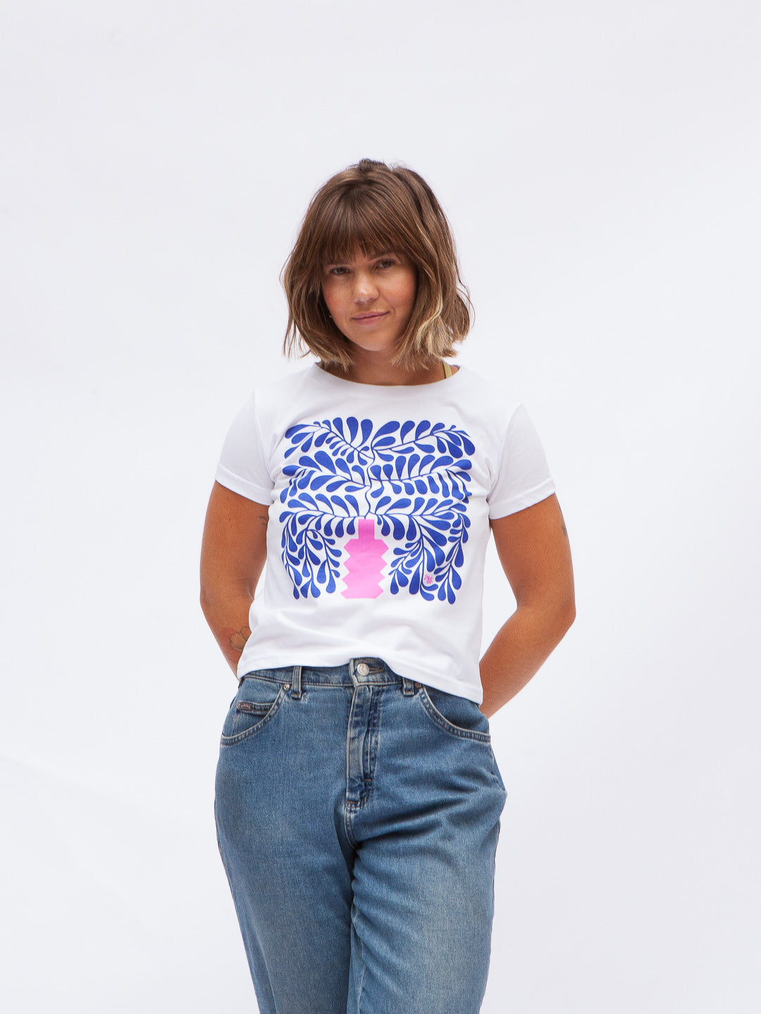 House Plant Women's Tee White by Shapes & Colors-Culk