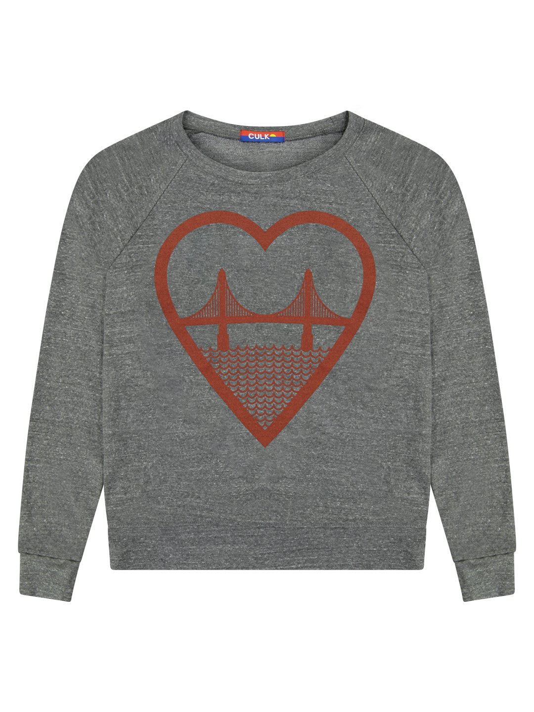 I Heart SF Women's Raglan Pullover Tri-Grey-Culk