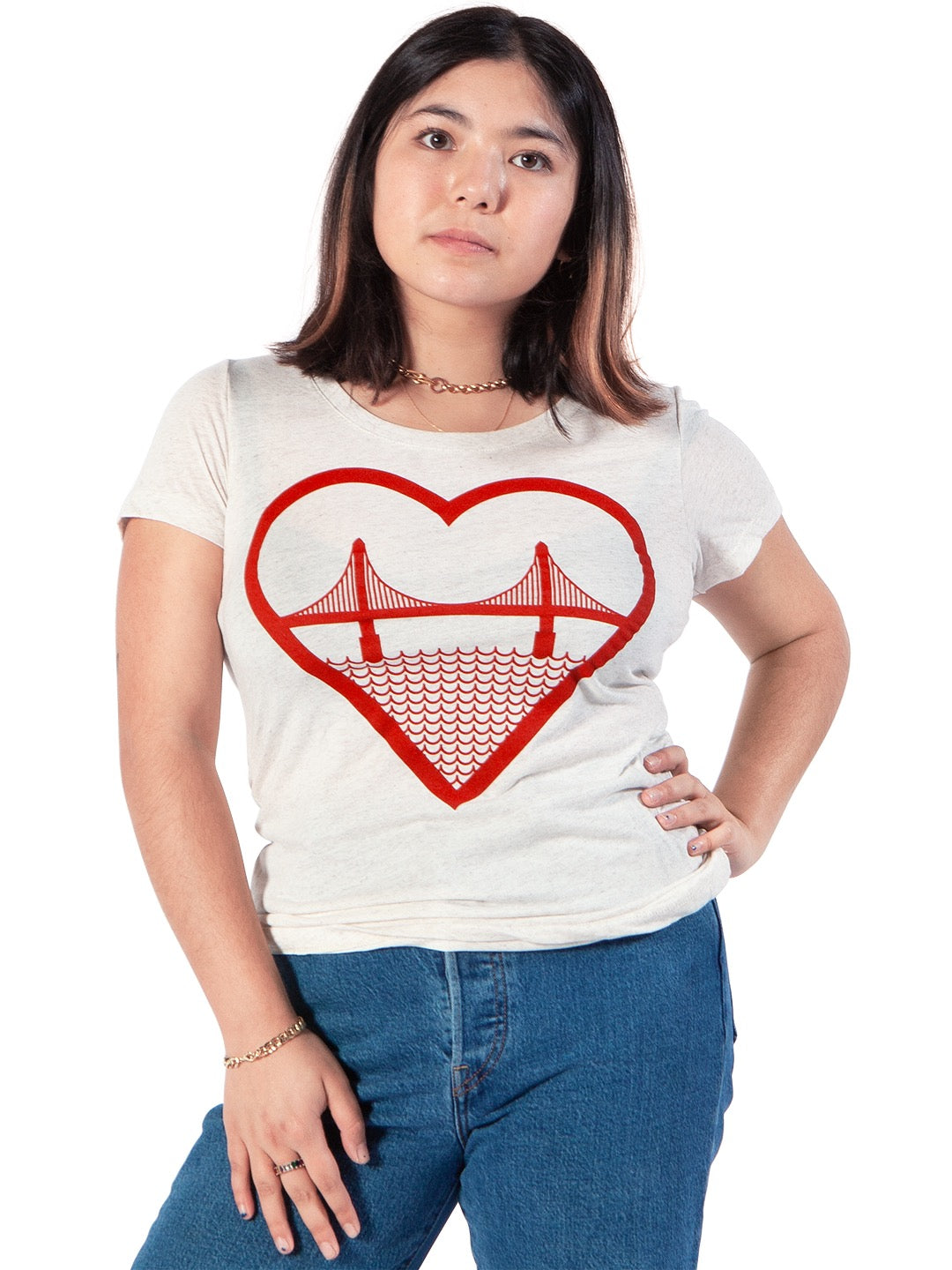 I Heart SF Women's Tee Oatmeal-Culk