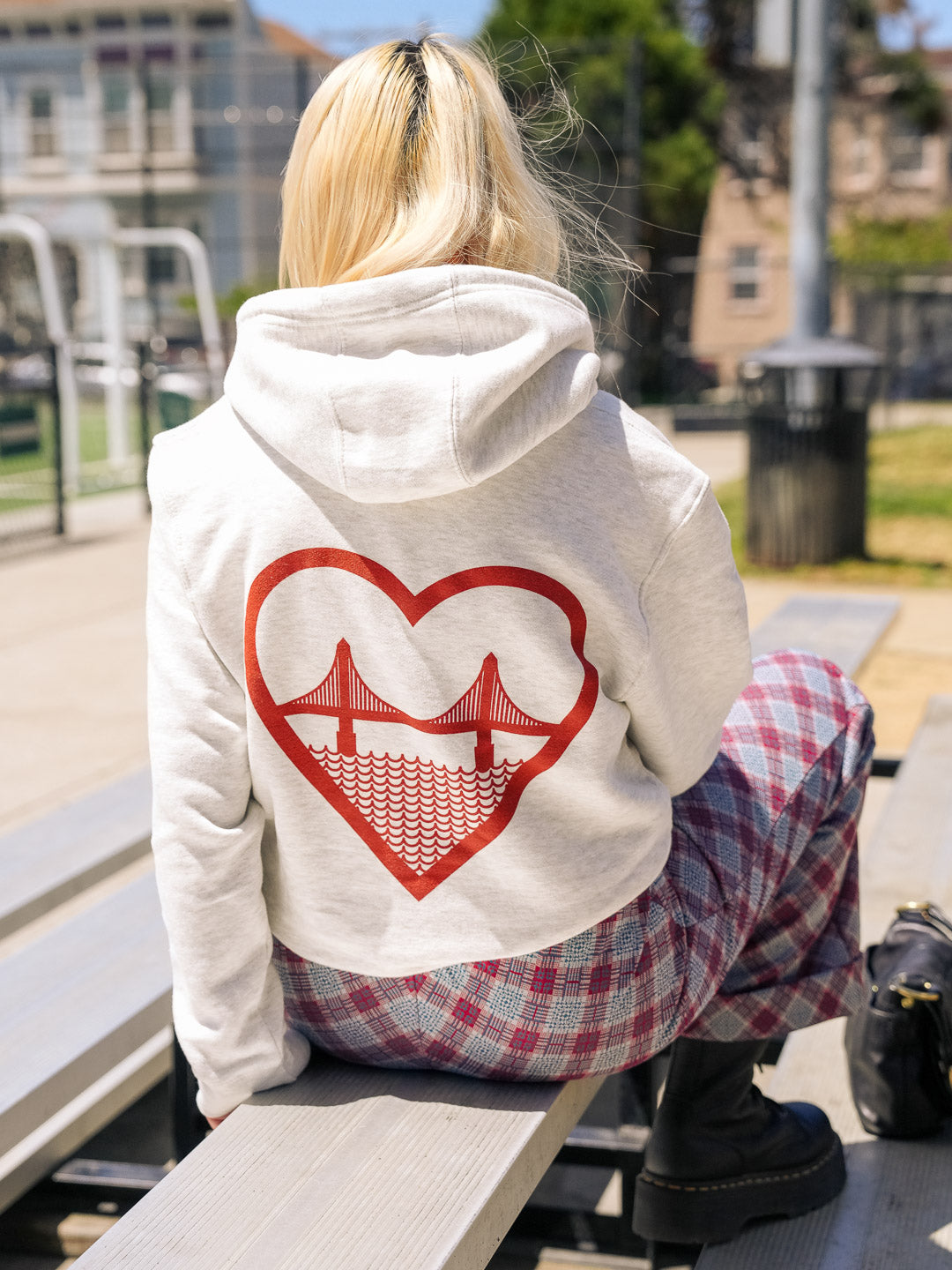 I Heart SF Zip Up Hoodie Grey Culk