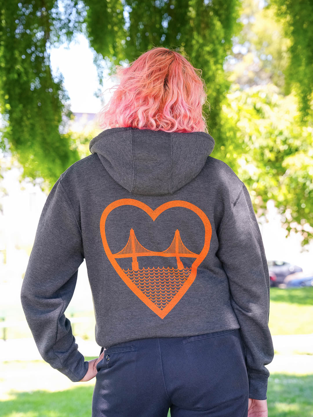 I Heart SF Zip-up Hoodie Charcoal-Culk