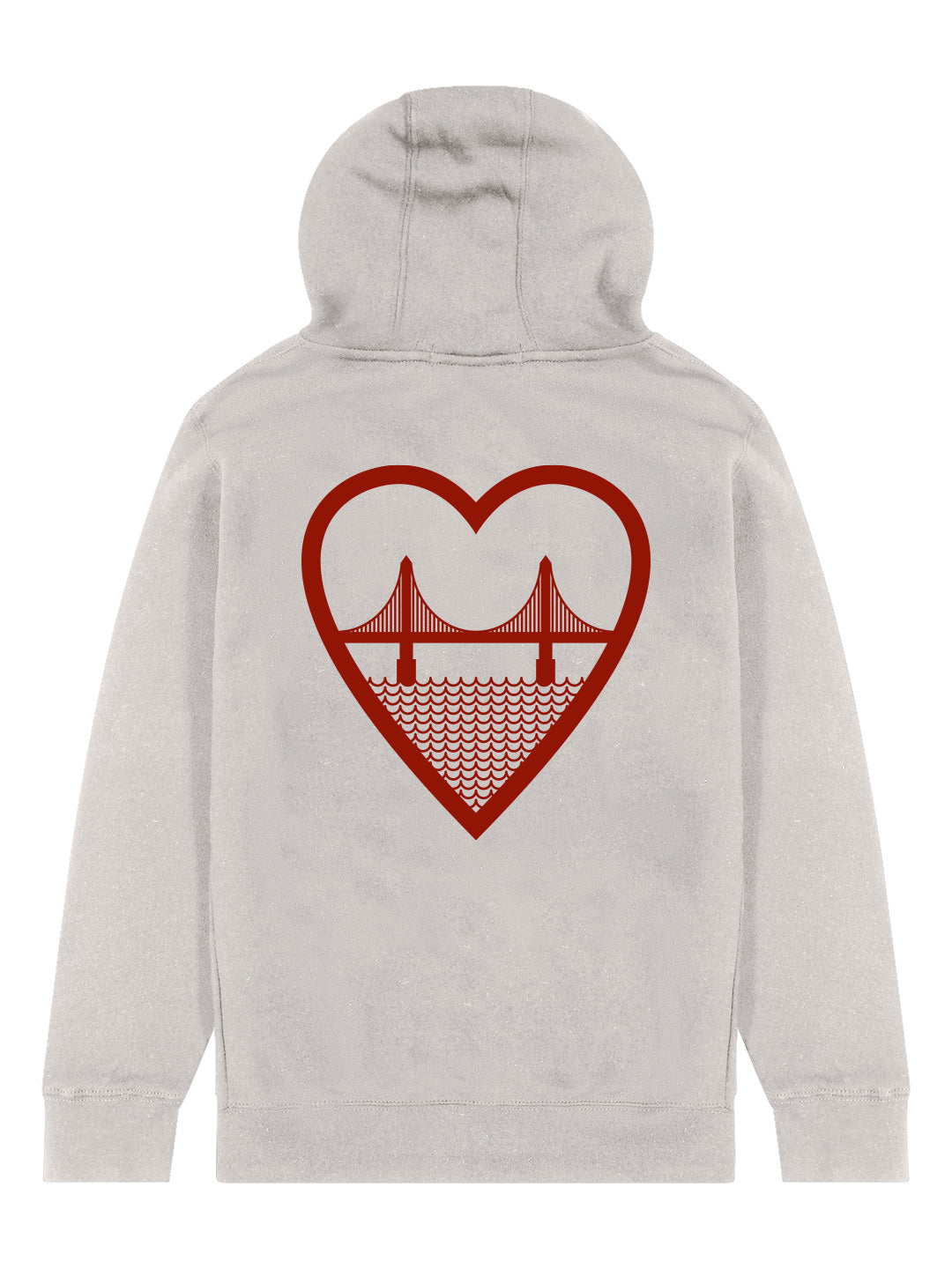 I Heart SF Zip-up Hoodie Heather Cream-Culk
