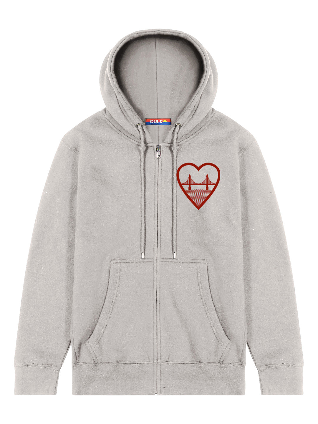 I Heart SF Zip-up Hoodie Heather Cream-Culk
