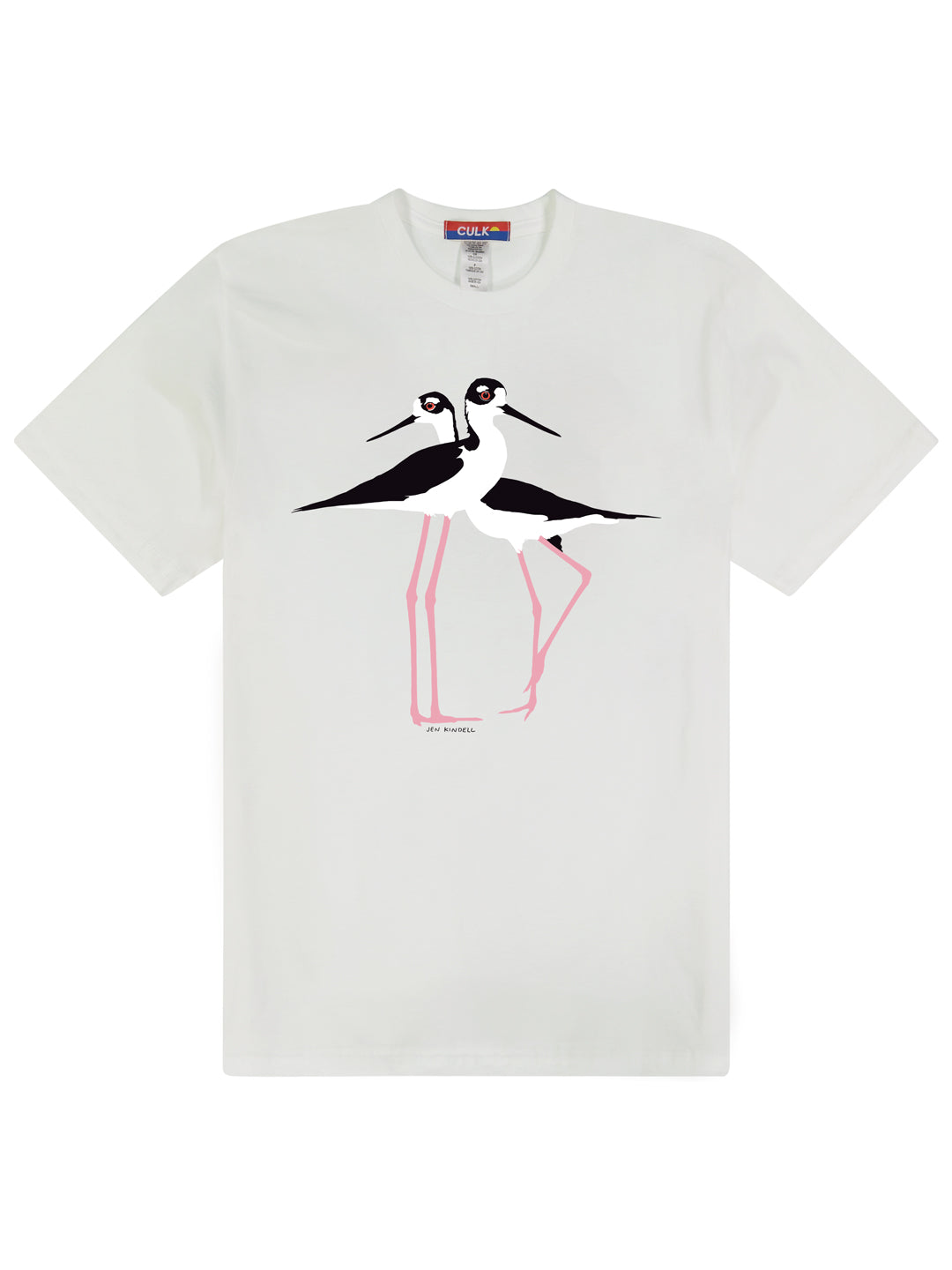 Lovebirds Tee Silver by Jen Kindell