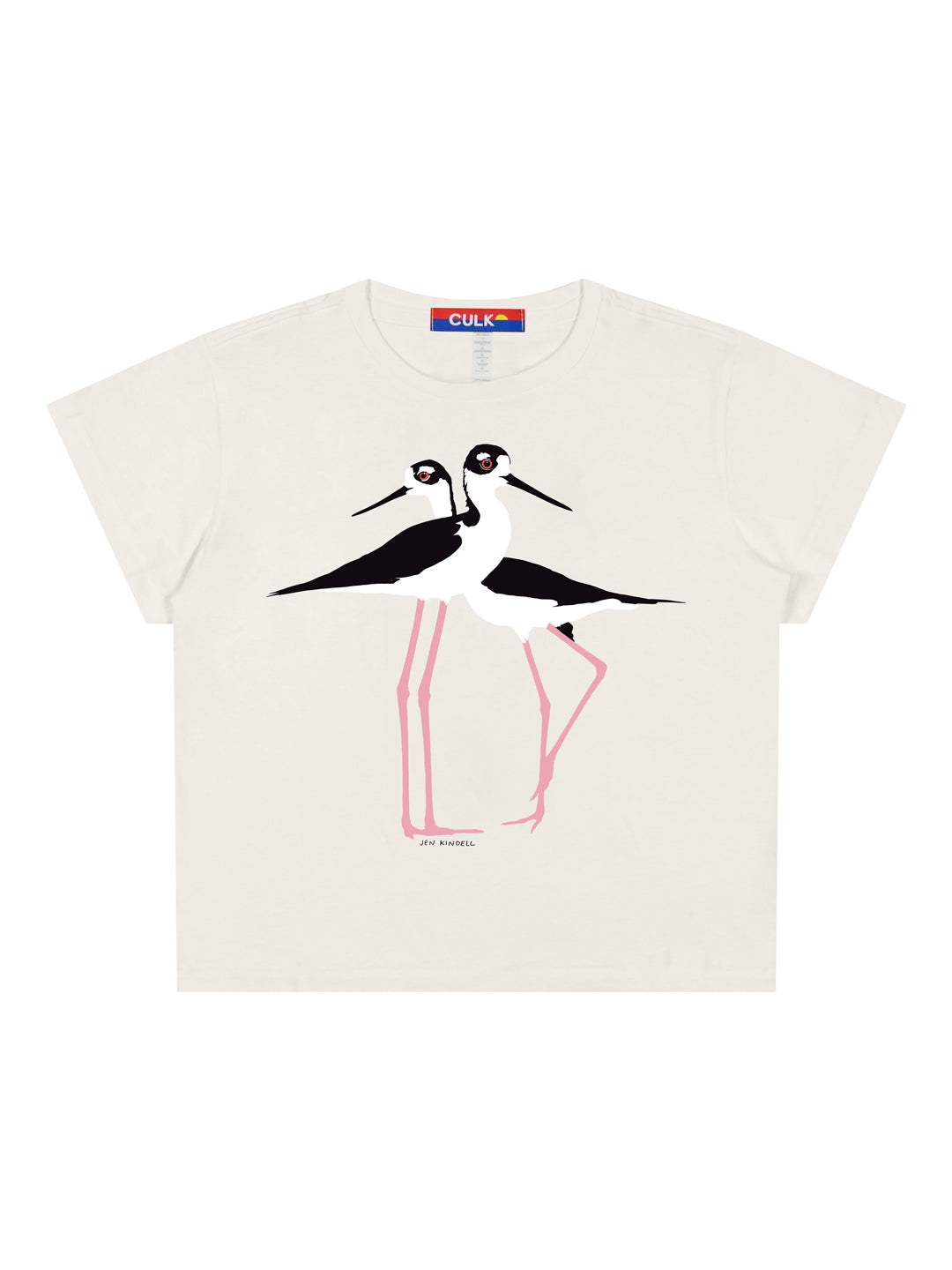 Lovebirds Women's Tee Cream by Jen Kindell