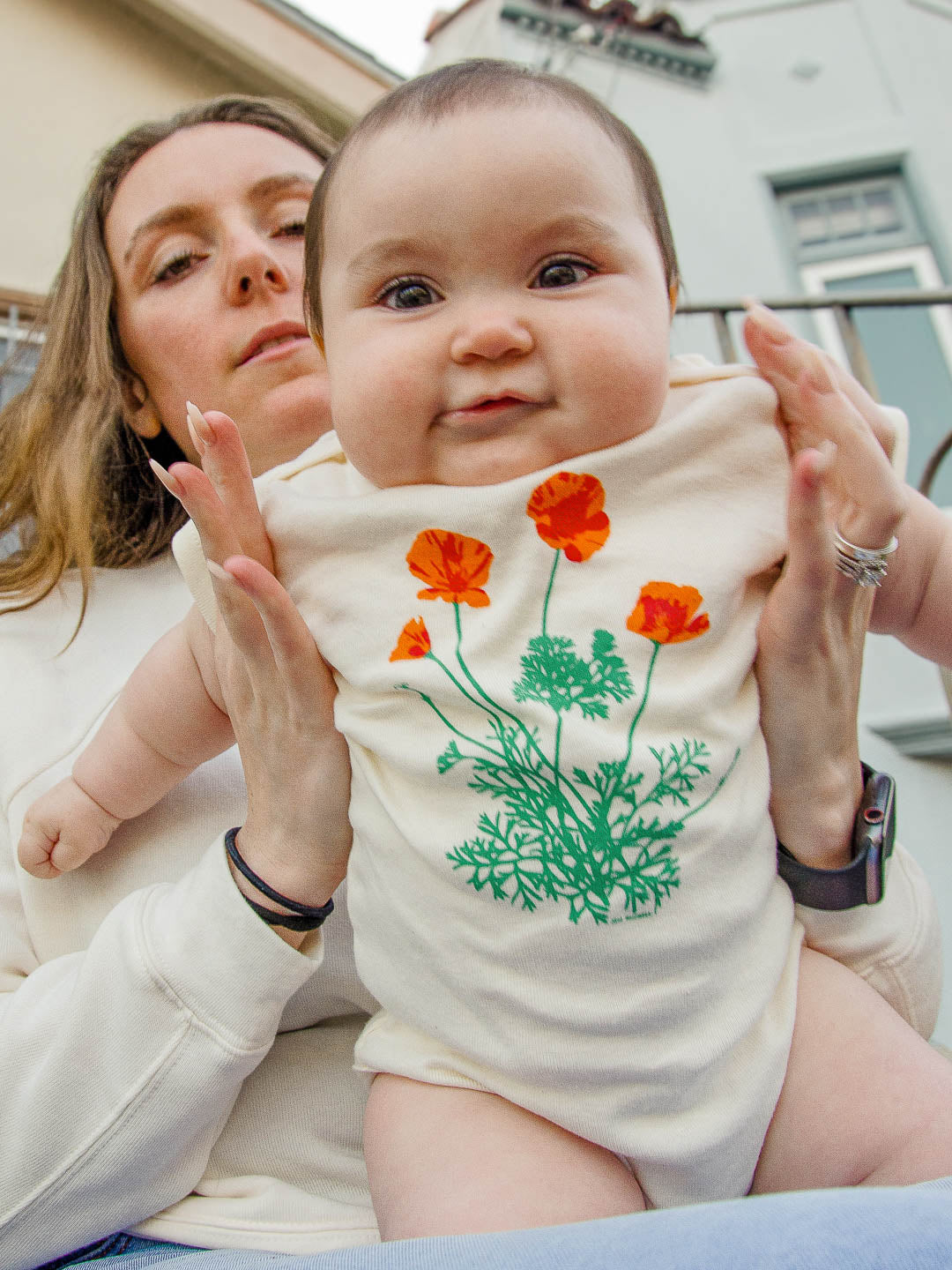Jen Kindell Poppy Baby Onesie Natural-Culk