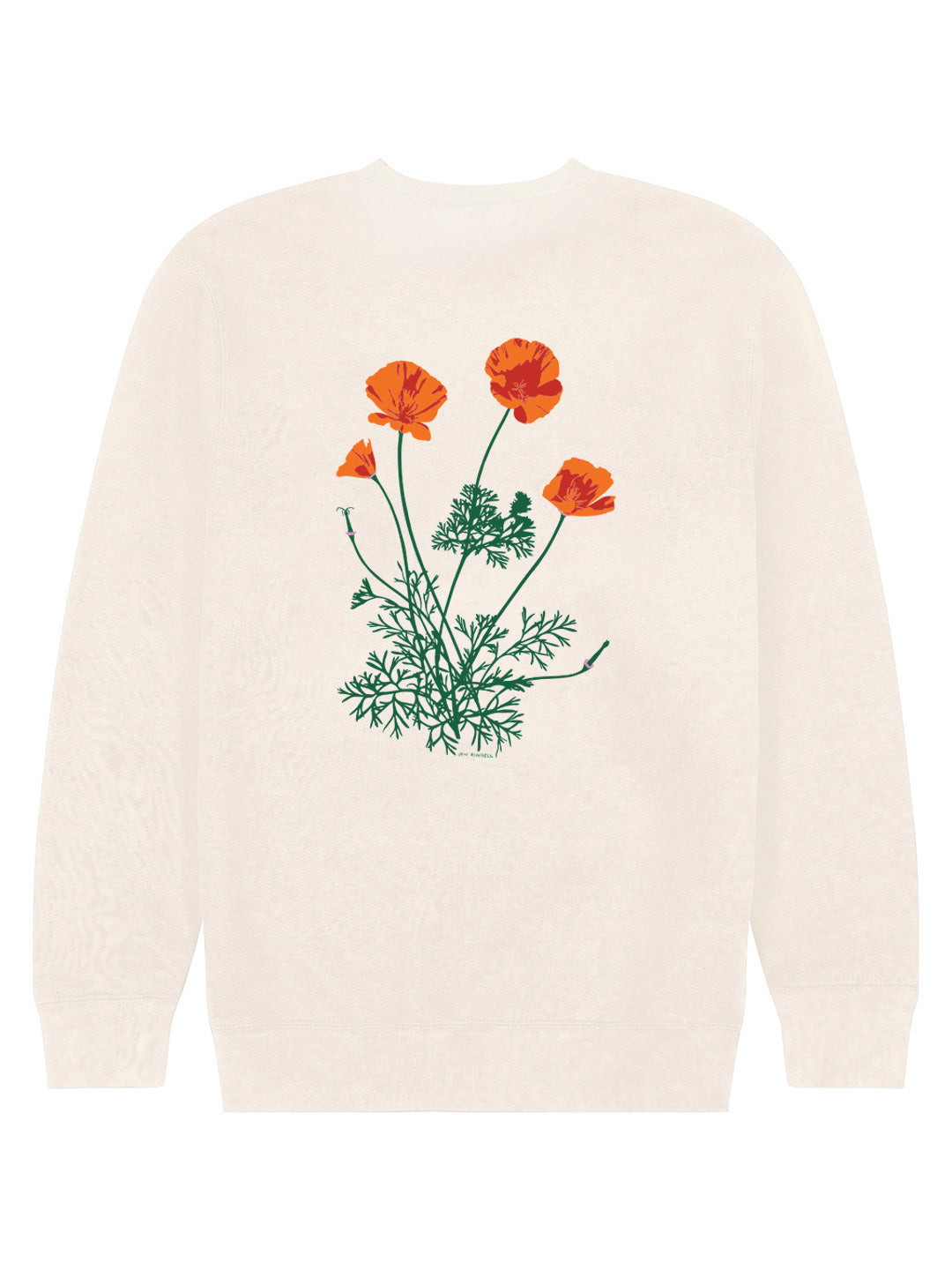 Jen Kindell Poppy Crewneck Sweatshirt Cream-Culk