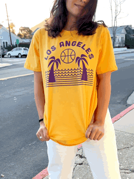LA Basketball Tee Gold-Culk