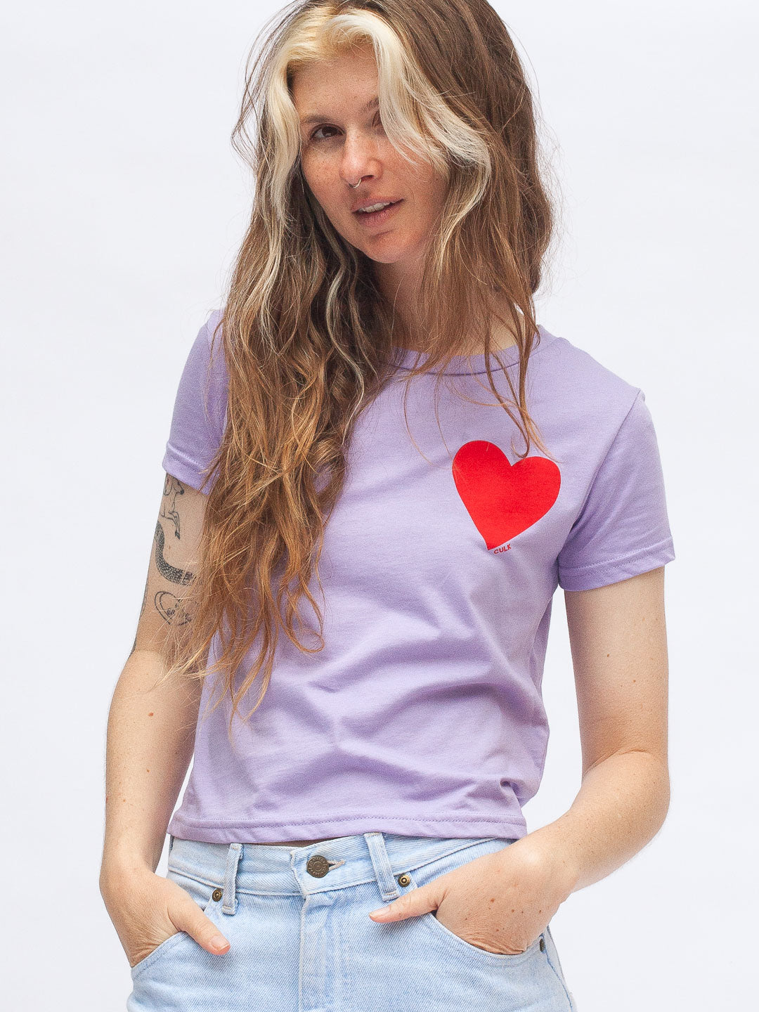 Love Women's High Waist Tee Lilac-Culk