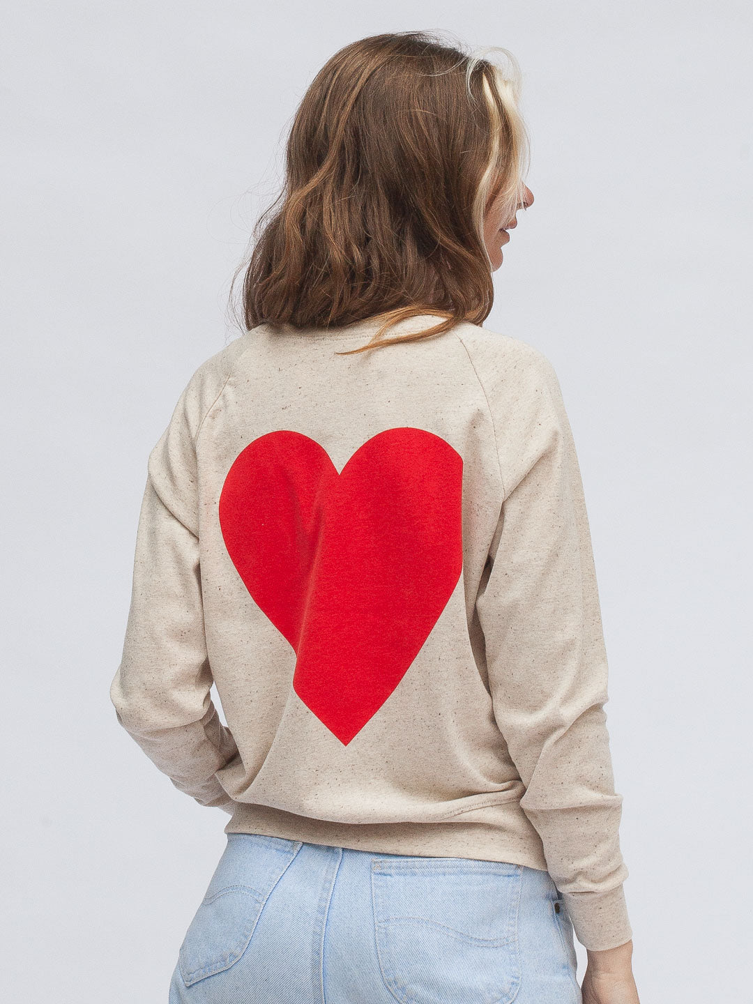 Love Women's Raglan Pullover Tri Oatmeal-Culk