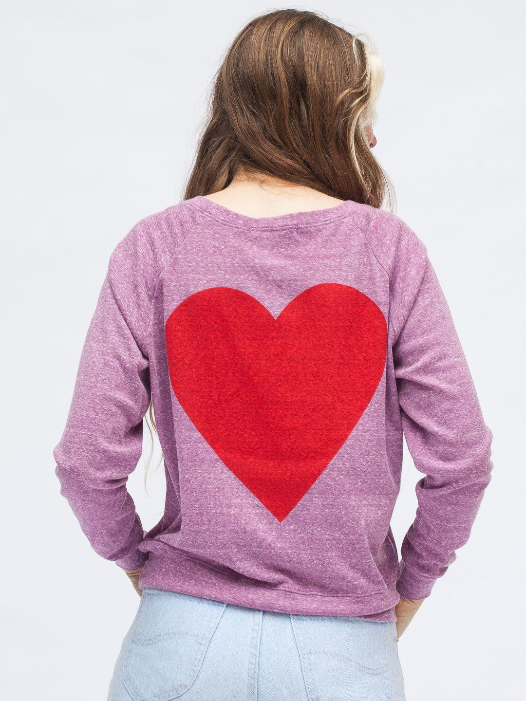 Love Women's Raglan Pullover Tri Purple-Culk