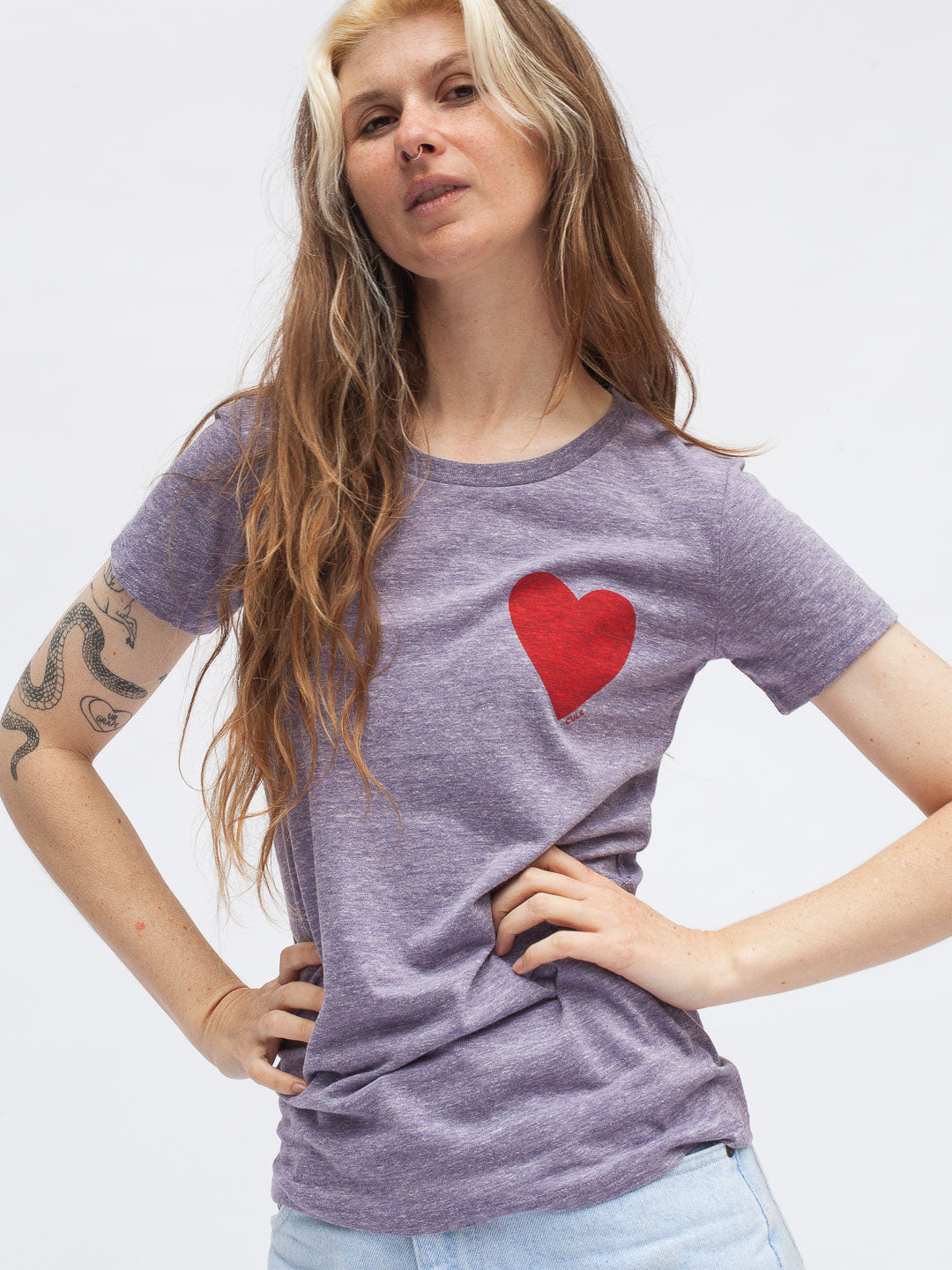 Love Women's Tee Tri-Purple-Culk