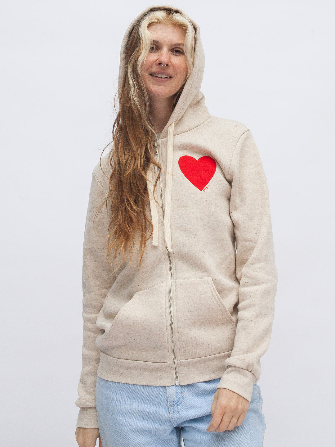 Love Zip-Up Hoodie Tri Oatmeal-Culk