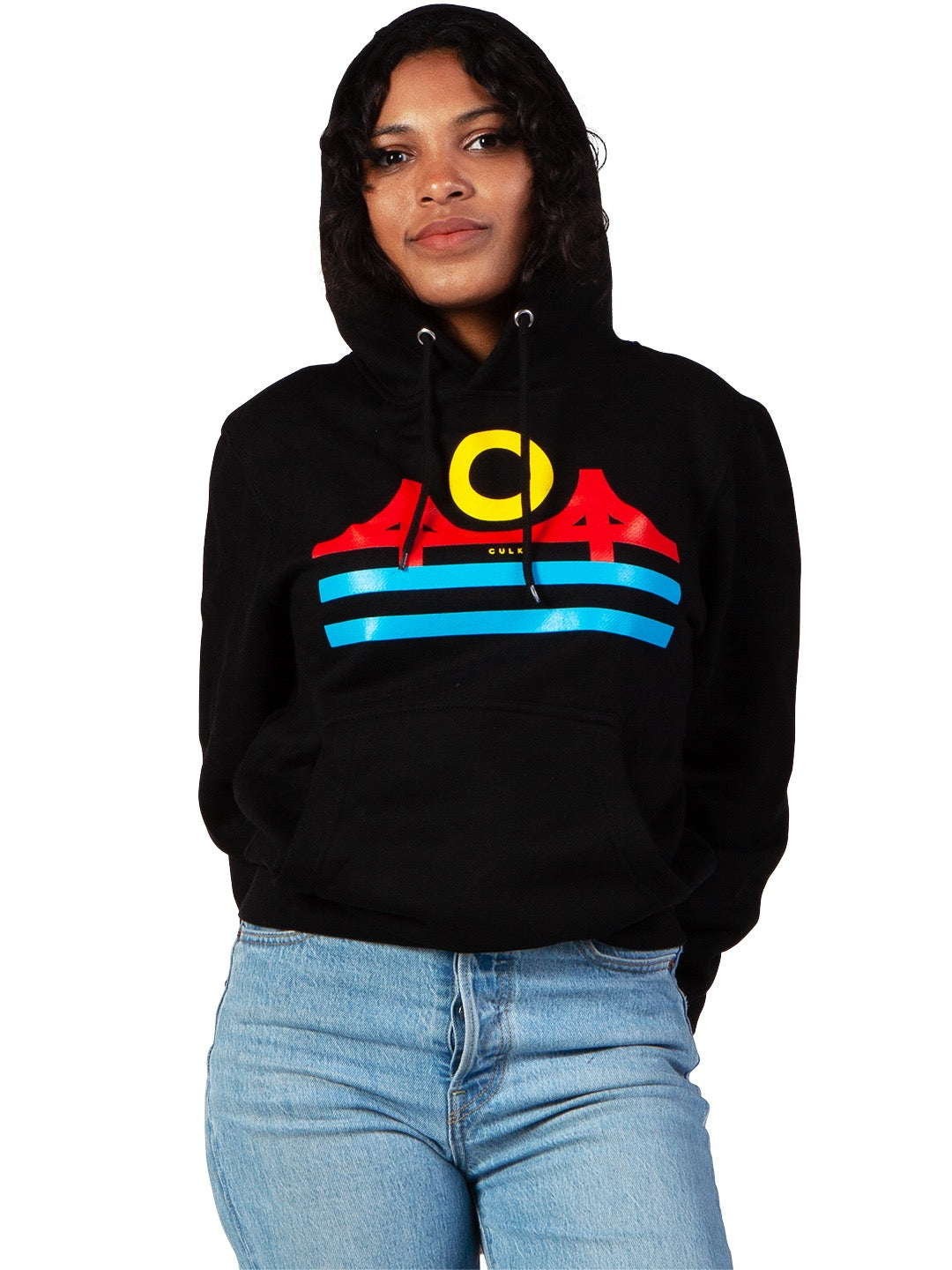 Minimal Bridge Bold Color Hoodie Black-Culk