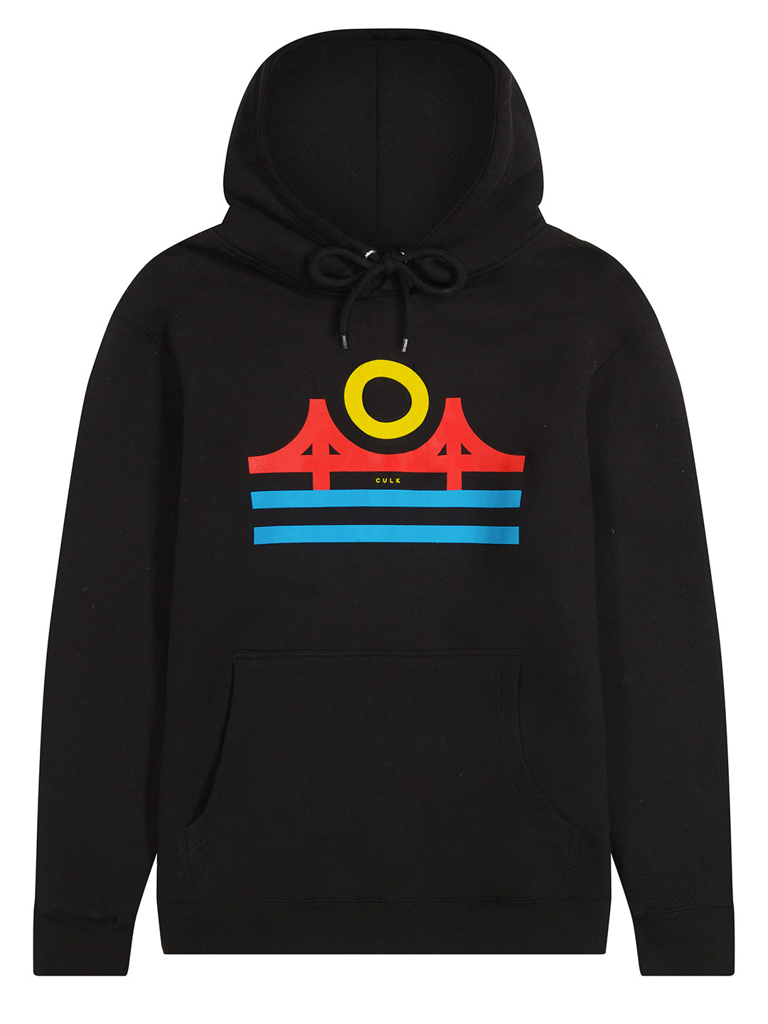 Minimal Bridge Bold Color Hoodie Black-Culk