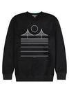 Minimal Bridge Crewneck Sweatshirt Black-Culk