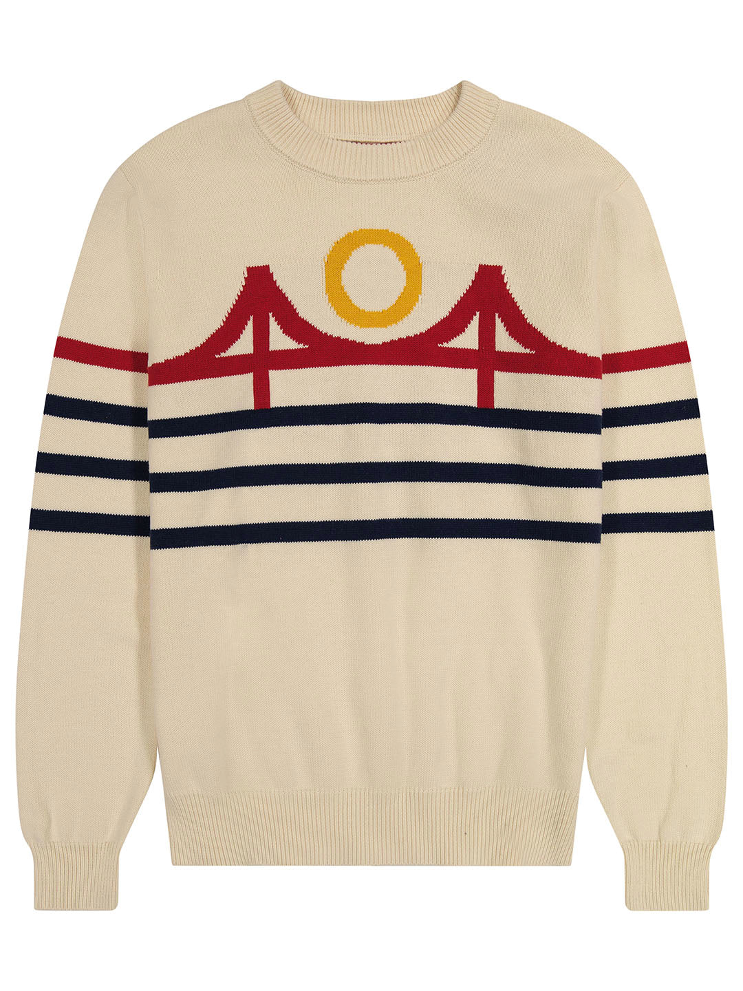 Minimal Bridge Knit Sweater Cream-Culk