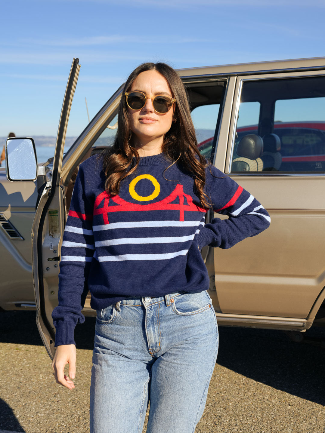 Minimal Bridge Knit Sweater Navy-Culk