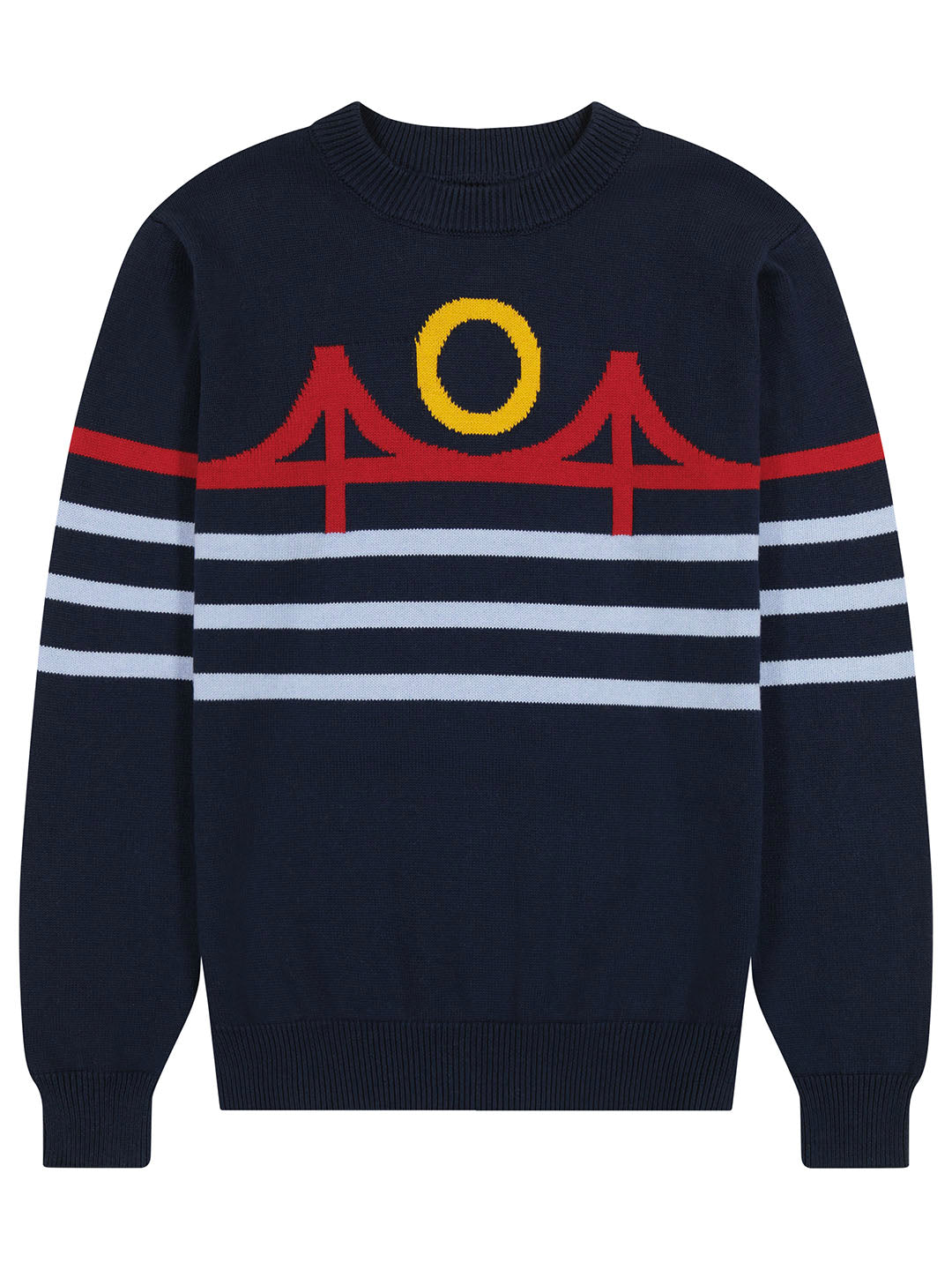 Minimal Bridge Knit Sweater Navy-Culk