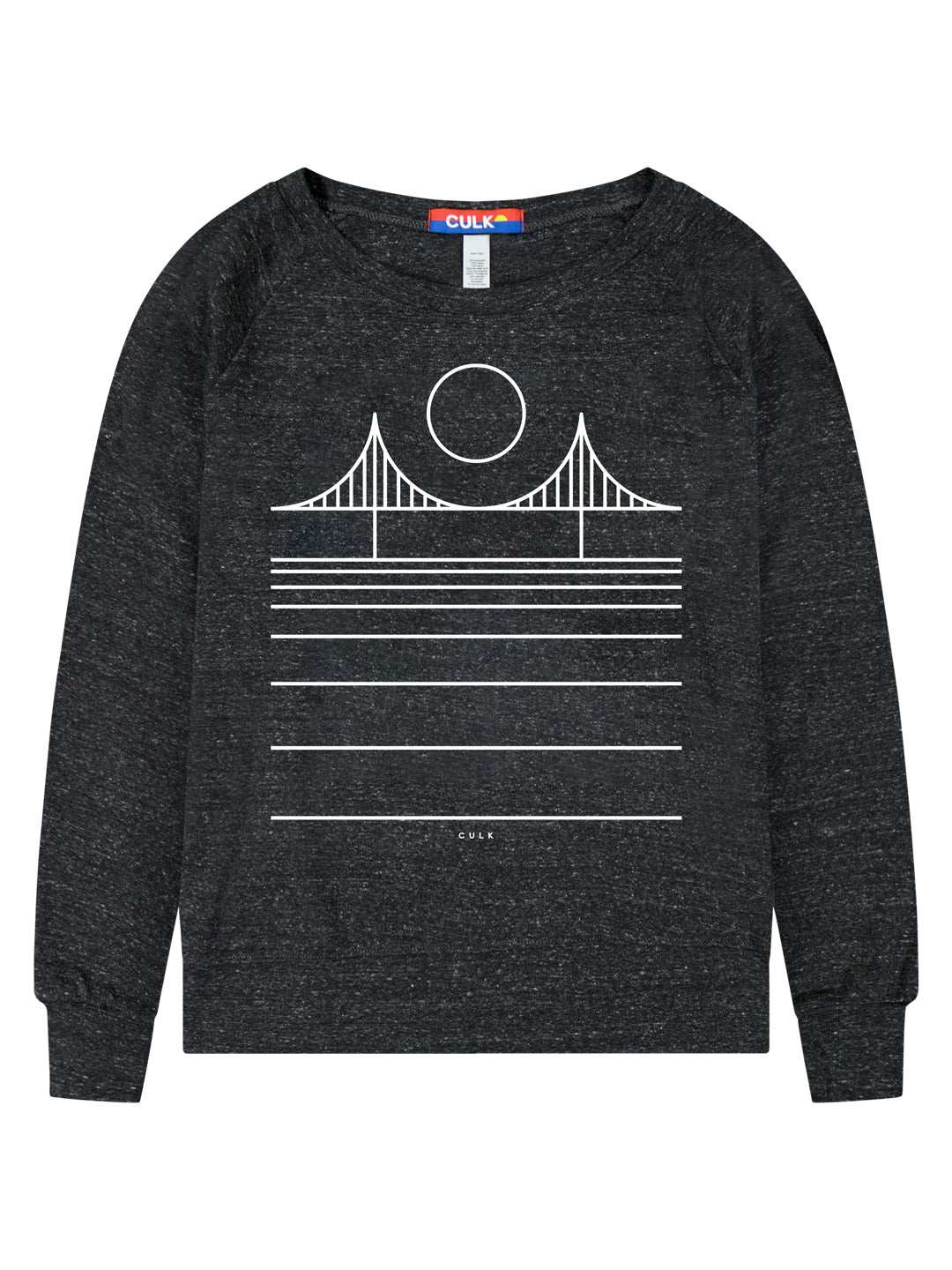 Minimal Bridge Women's Raglan Pullover Tri-Charcoal-Culk