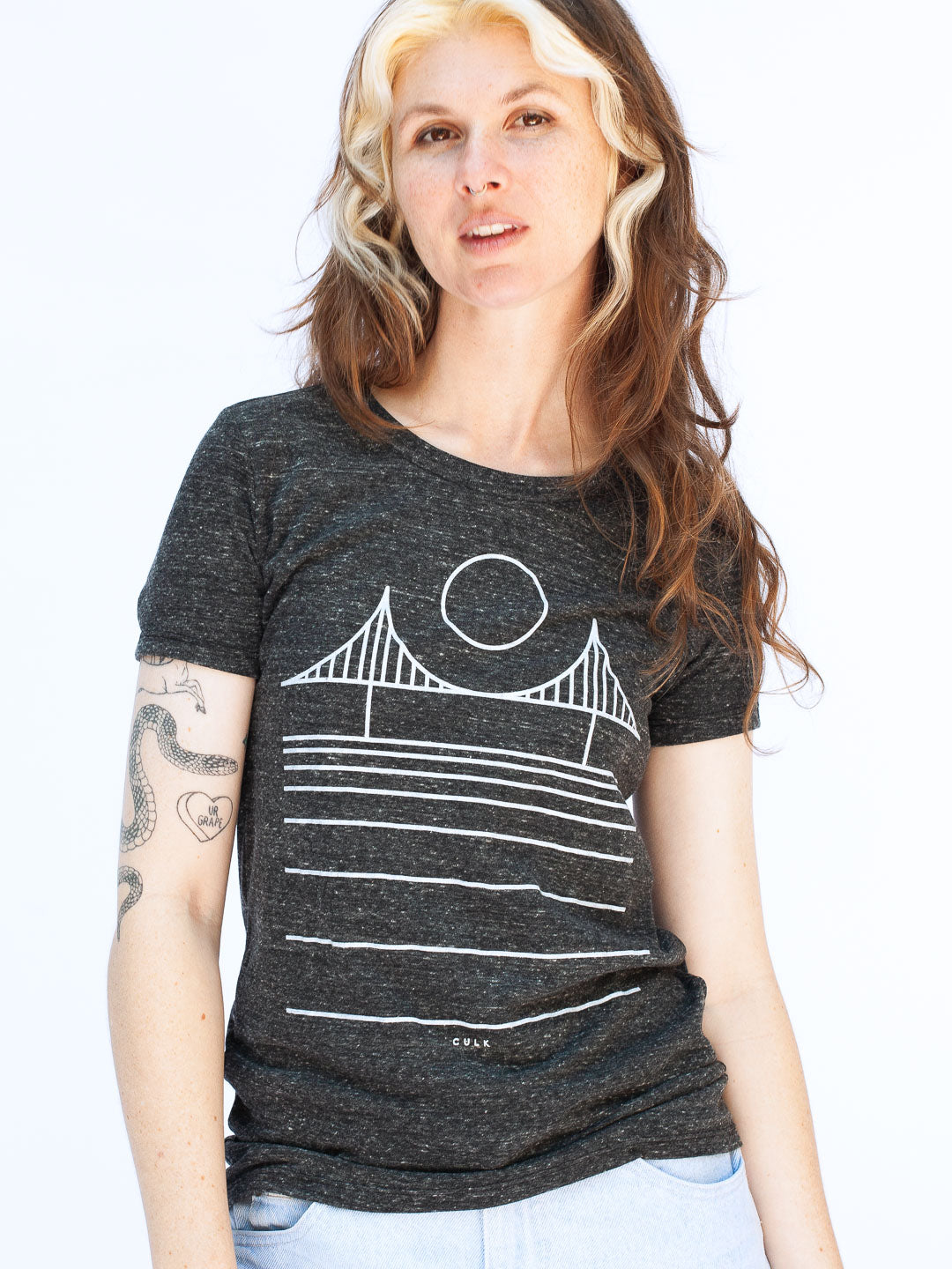 Minimal Bridge Women's Tee Tri-Charcoal-Culk