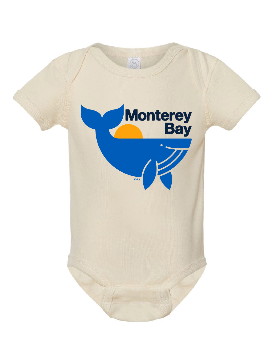 Monterey Bay Whale Baby Onesie Cream-Culk