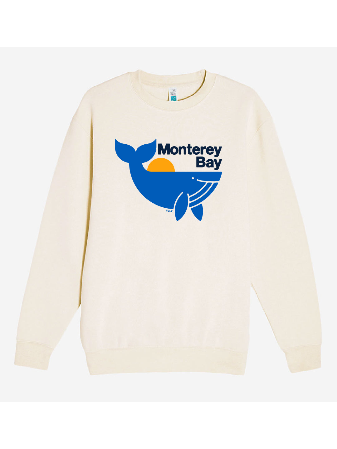 Monterey Bay Whale Crewneck Cream-Culk