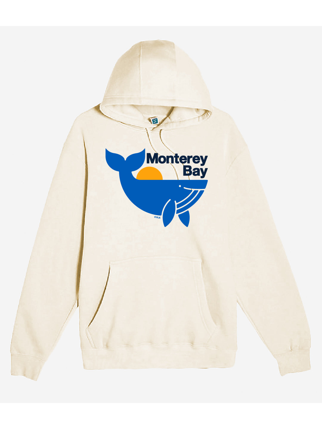 Monterey Bay Whale Hoodie Cream-Culk