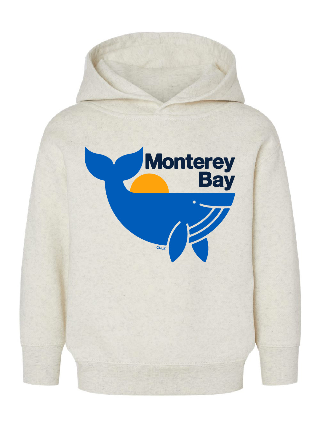 Monterey Bay Whale Toddler Hoodie Cream-Culk