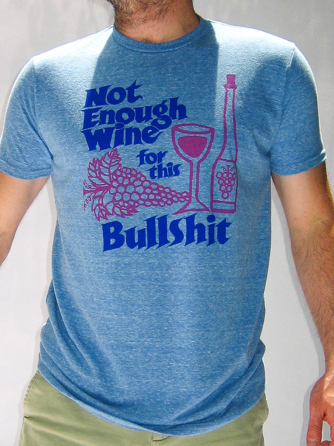 Not Enough Wine Tee Tri-Blue-Culk