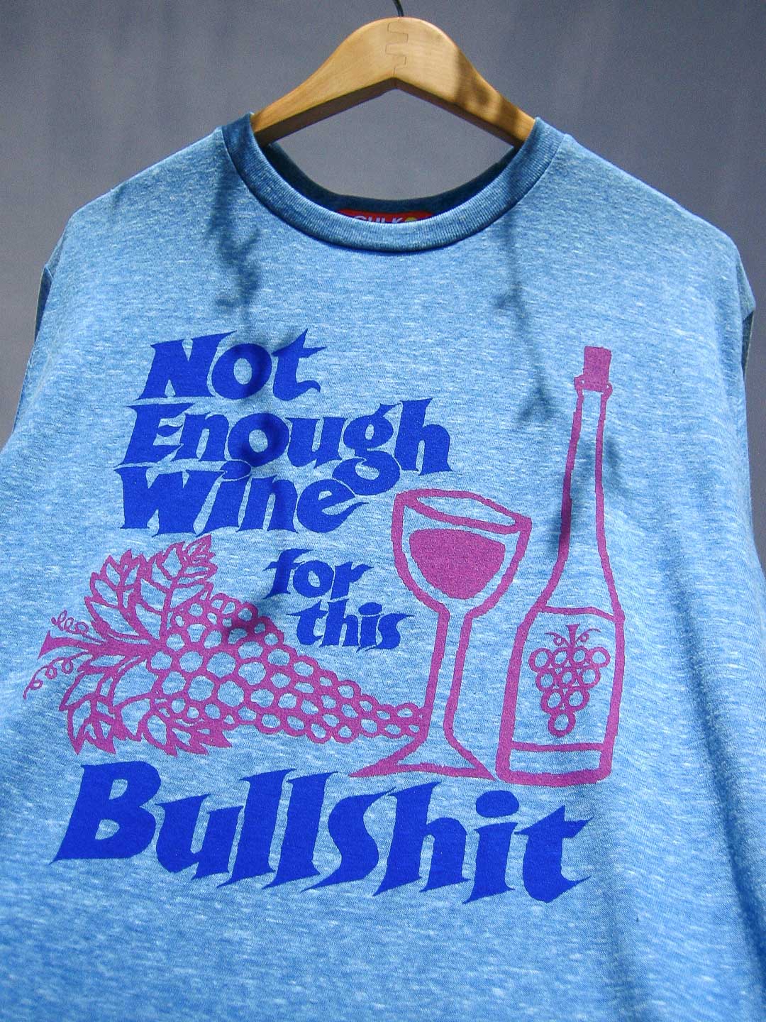 Not Enough Wine Tee Tri-Blue-Culk