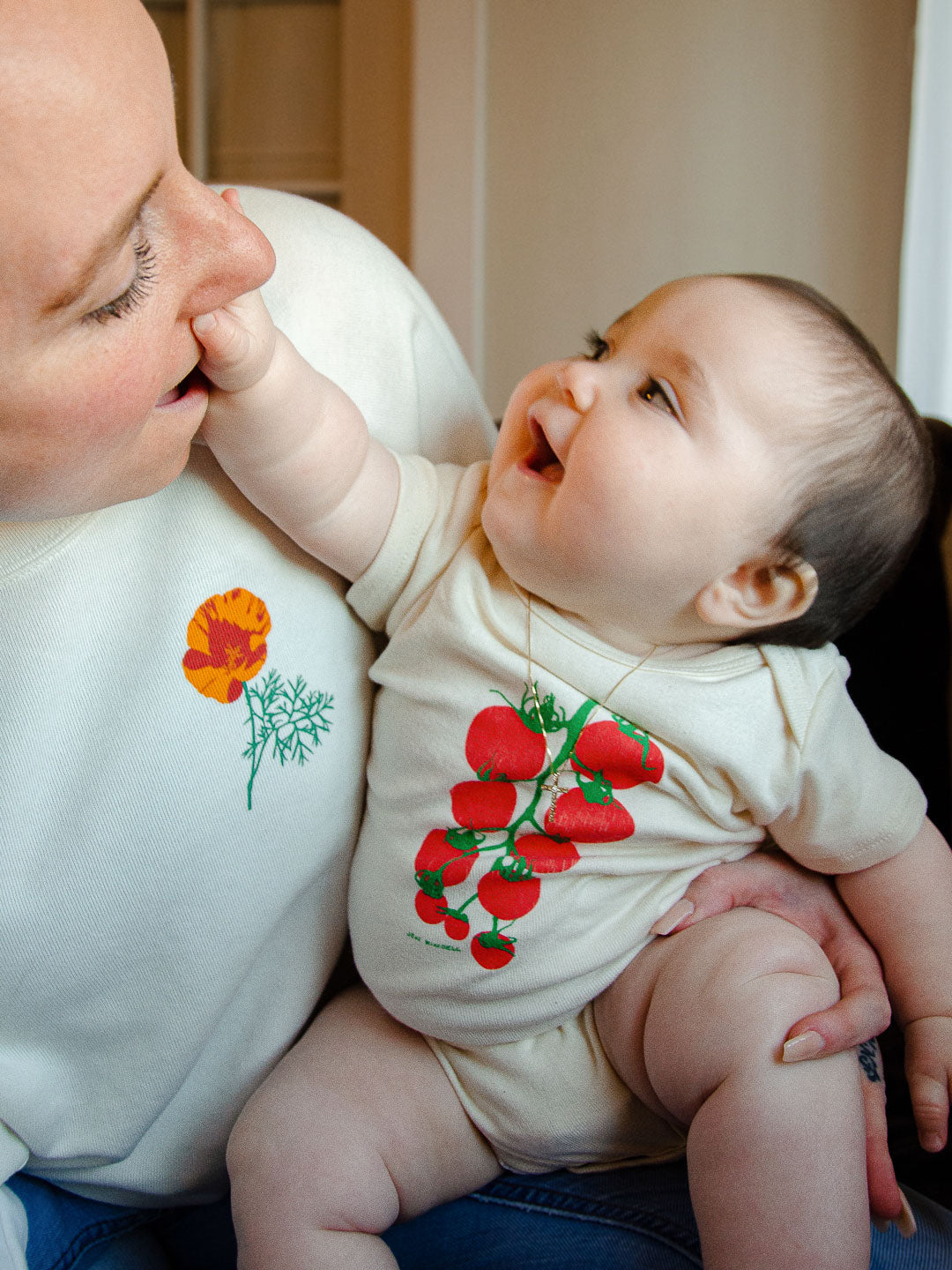 Pomodoro Baby Onesie Cream by Jen Kindell-Culk