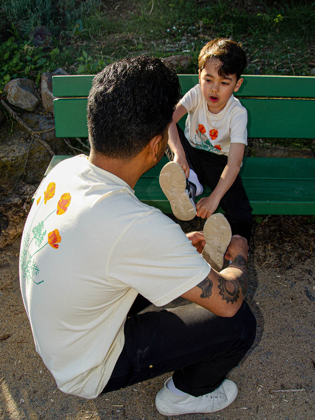 Poppy Toddler Tee Cream by Jen Kindell-Culk