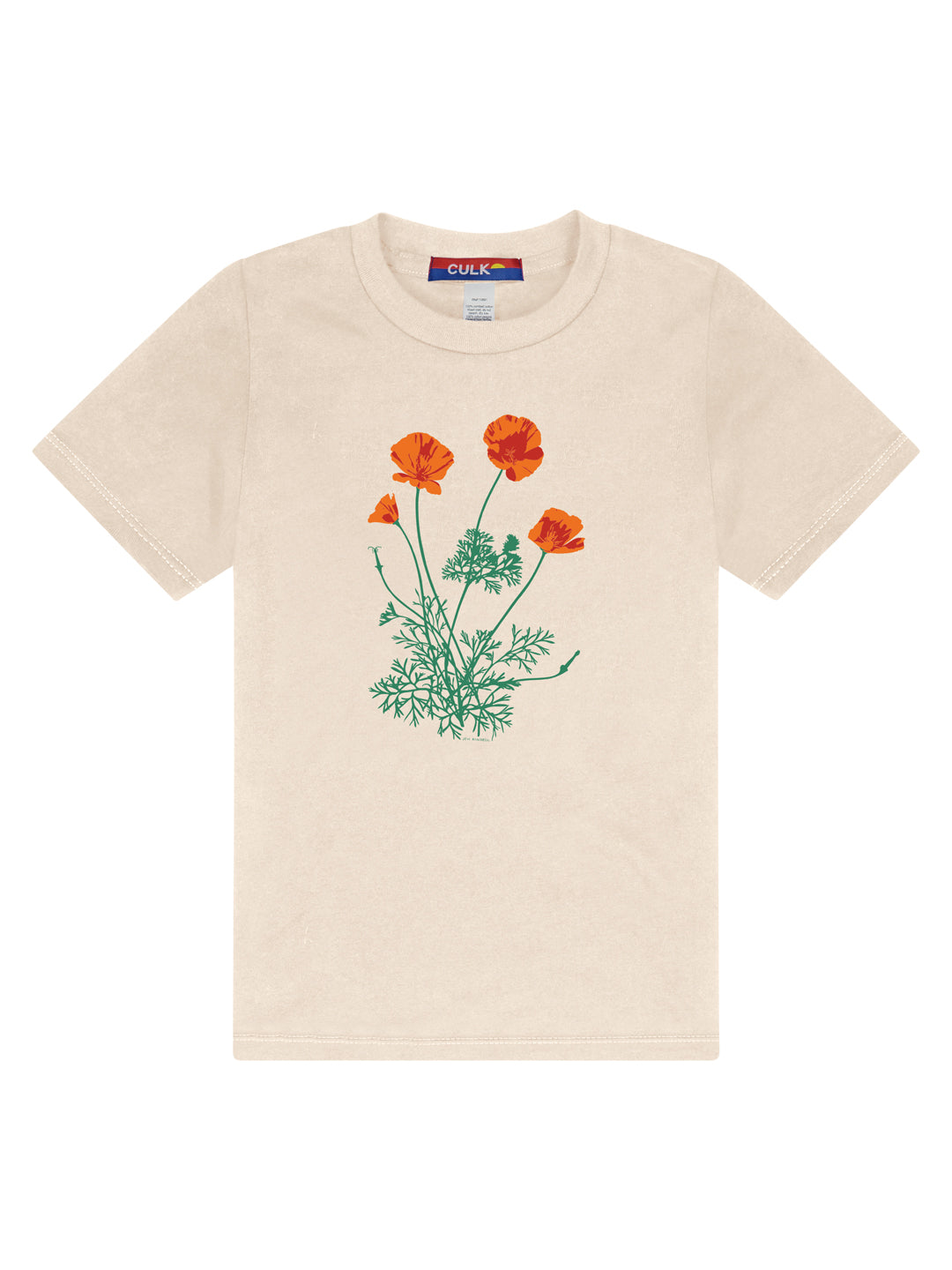 Poppy Toddler Tee Cream by Jen Kindell-Culk