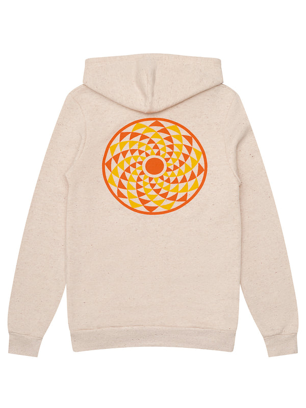 Radial Sun Zip-up Hoodie Tri-Cream - Culk