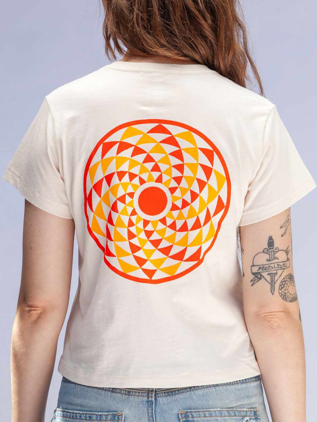 Radial Sun Women's Tee Cream-Culk