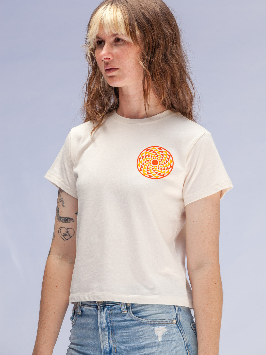 Radial Sun Women's Tee Cream-Culk