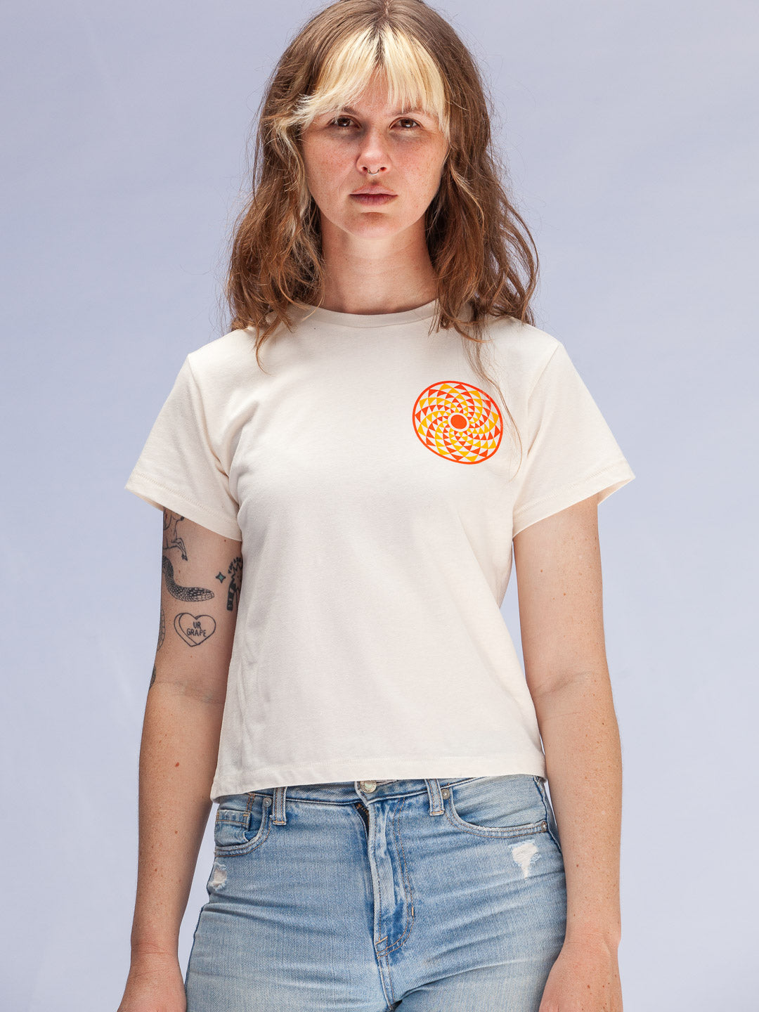 Radial Sun Women's Tee Cream-Culk