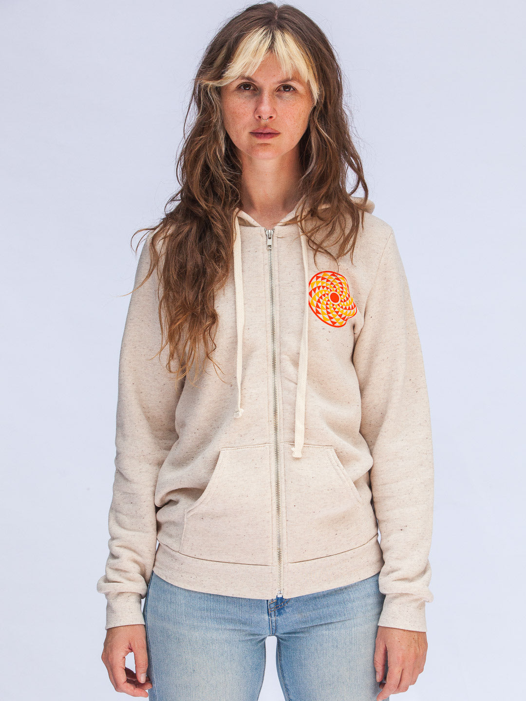 Radial Sun Zip-up Hoodie Tri-Cream-Culk