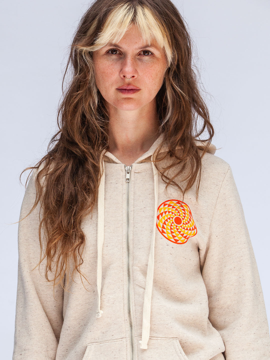 Radial Sun Zip-up Hoodie Tri-Cream-Culk