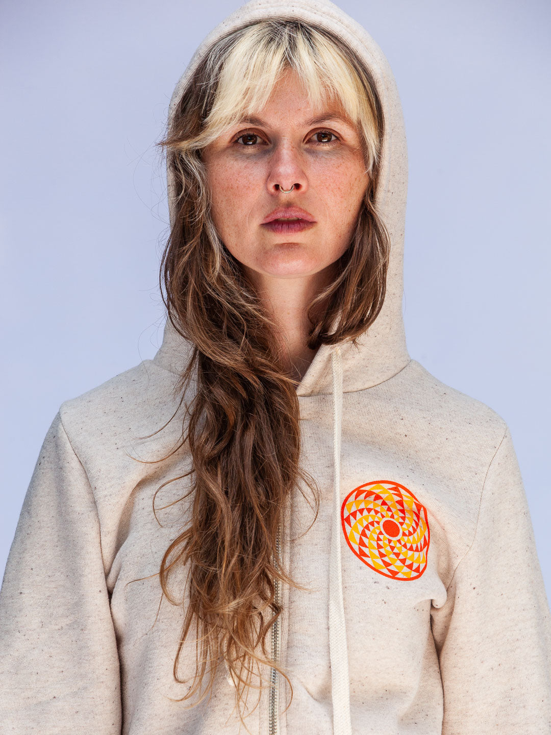 Radial Sun Zip-up Hoodie Tri-Cream-Culk