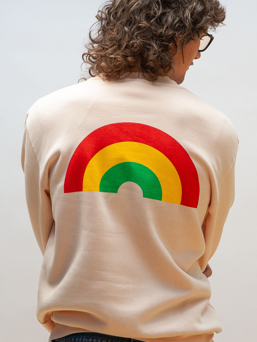 Rainbow Crewneck Light Pink-Culk