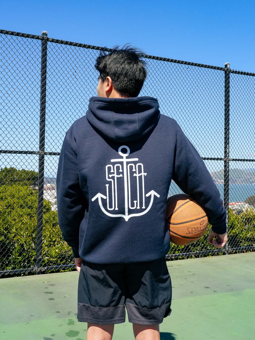 SF Anchor Zip-Up Hoodie Navy-Culk