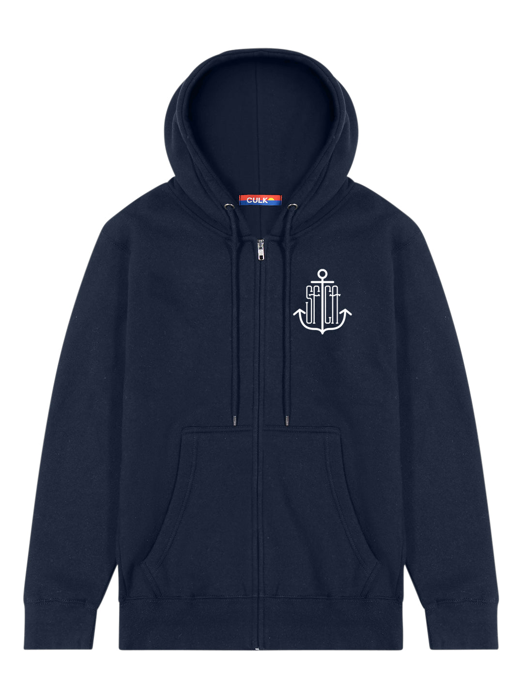 SF Anchor Zip-Up Hoodie Navy-Culk