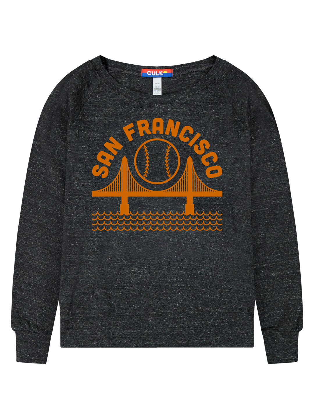 SF Baseball Women's Raglan Pullover Tri-Charcoal-Culk