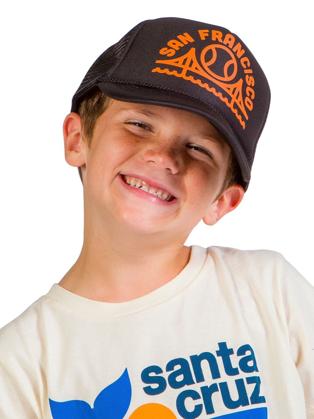 SF Baseball Youth Trucker Hat Black-Culk