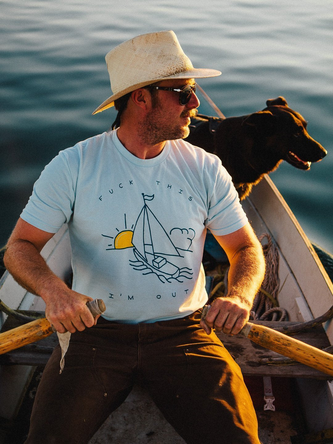 Sailboat Unisex Tee Light Blue-Culk